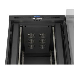 RACK CABINET 19" FREE-STANDING 27U/800X1000 (FLAT PACK) WITH GLASS DOOR LCD BLACK LANBERG V2