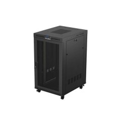 RACK CABINET 19" FREE-STANDING 27U/800X1000 (FLAT PACK) WITH MESH DOOR LCD BLACK LANBERG V2