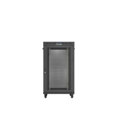 RACK CABINET 19" FREE-STANDING 27U/800X1000 (FLAT PACK) WITH MESH DOOR LCD BLACK LANBERG V2