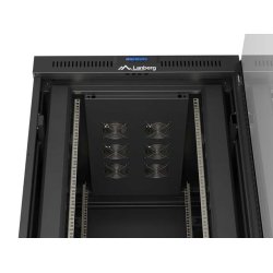 RACK CABINET 19" FREE-STANDING 37U/800X1000 (FLAT PACK) WITH GLASS DOOR LCD BLACK LANBERG V2