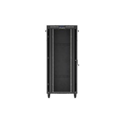 RACK CABINET 19" FREE-STANDING 37U/800X1000 (FLAT PACK) WITH GLASS DOOR LCD BLACK LANBERG V2