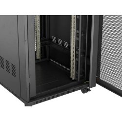RACK CABINET 19" FREE-STANDING 37U/800X1000 (FLAT PACK) WITH MESH DOOR LCD BLACK LANBERG V2