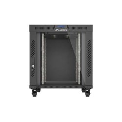 RACK CABINET 19" FREE-STANDING 15U/800X1000 (FLAT PACK) WITH GLASS DOOR LCD BLACK LANBERG V2