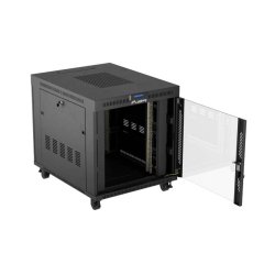 RACK CABINET 19" FREE-STANDING 15U/800X1000 (FLAT PACK) WITH GLASS DOOR LCD BLACK LANBERG V2