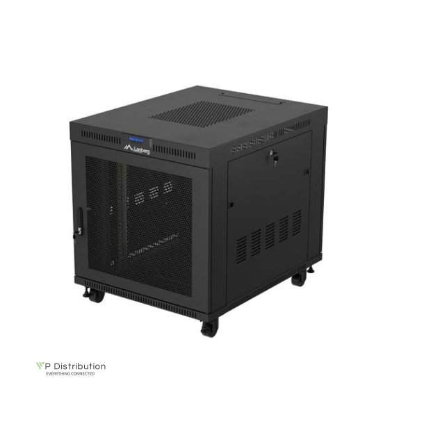 RACK CABINET 19" FREE-STANDING 15U/800X1000 (FLAT PACK) WITH MESH DOOR LCD BLACK LANBERG V2