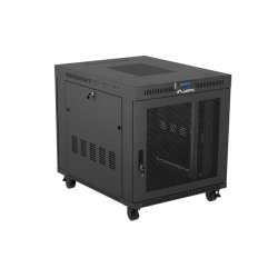 RACK CABINET 19" FREE-STANDING 15U/800X1000 (FLAT PACK) WITH MESH DOOR LCD BLACK LANBERG V2