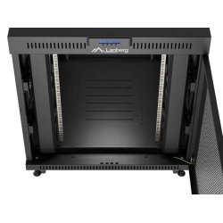 RACK CABINET 19" FREE-STANDING 15U/800X1000 (FLAT PACK) WITH MESH DOOR LCD BLACK LANBERG V2
