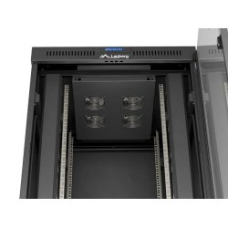 RACK CABINET 19" FREE-STANDING 22U/800X800 (FLAT PACK) WITH GLASS DOOR LCD BLACK LANBERG V2