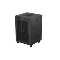 RACK CABINET 19" FREE-STANDING 22U/800X800 (FLAT PACK) WITH MESH DOOR LCD BLACK LANBERG V2