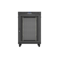 RACK CABINET 19" FREE-STANDING 22U/800X800 (FLAT PACK) WITH MESH DOOR LCD BLACK LANBERG V2