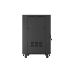 RACK CABINET 19" FREE-STANDING 22U/800X800 (FLAT PACK) WITH MESH DOOR LCD BLACK LANBERG V2