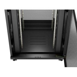 RACK CABINET 19" FREE-STANDING 22U/800X800 (FLAT PACK) WITH MESH DOOR LCD BLACK LANBERG V2