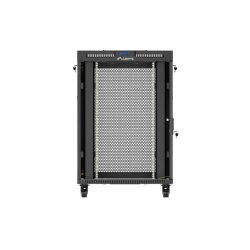 RACK CABINET 19" FREE-STANDING 22U/800X800 (FLAT PACK) WITH MESH DOOR LCD BLACK LANBERG V2