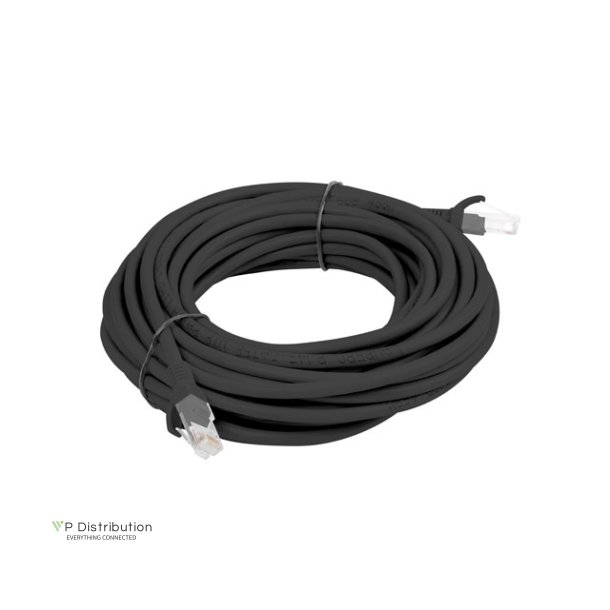 PATCHCORD CAT.5E UTP 5M BLACK FLUKE PASSED BOX LANBERG