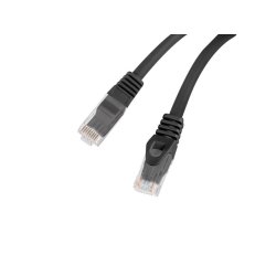 PATCHCORD CAT.6 UTP LSZH CU 0.25M BLACK FLUKE PASSED LANBERG