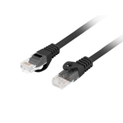 PATCHCORD CAT.6 UTP LSZH CU 1M BLACK FLUKE PASSED LANBERG