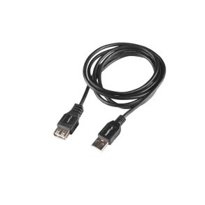 USB-A M/F 2.0 CABLE 1M BLACK BOX LANBERG