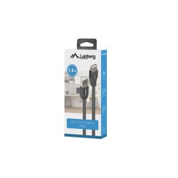 USB-A M/F 2.0 CABLE 1.8M BLACK BOX LANBERG