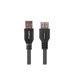 USB-A M/F 2.0 CABLE 1.8M BLACK BOX LANBERG