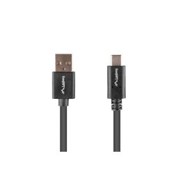USB-C(M)->USB-A(M) 2.0 CABLE 1.8M BLACK BOX QC 3.0 LANBERG
