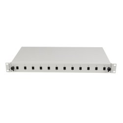 RACKMOUNT 19" 1U FIBER PATCH PANEL LANBERG 12XSC SIMPLEX / 12XLC DUPLEX GREY + ACCESSORIES