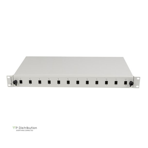 RACKMOUNT 19" 1U FIBER PATCH PANEL LANBERG 12XSC SIMPLEX / 12XLC DUPLEX GREY + ACCESSORIES