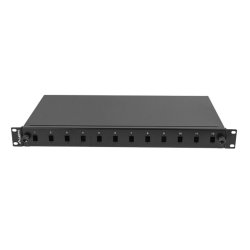 RACKMOUNT 19" 1U FIBER PATCH PANEL LANBERG 12XSC SIMPLEX / 12XLC DUPLEX BLACK + ACCESSORIES