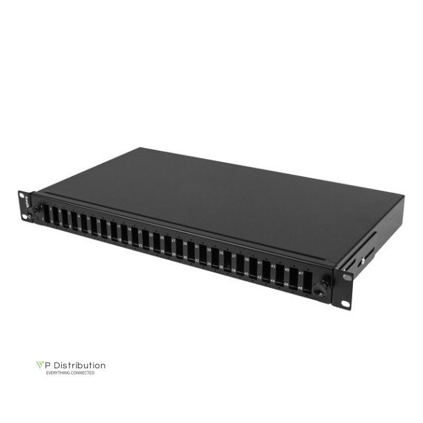RACKMOUNT 19" 1U FIBER PATCH PANEL LANBERG 24XSC DUPLEX / 24XLC QUAD BLACK + ACCESSORIES