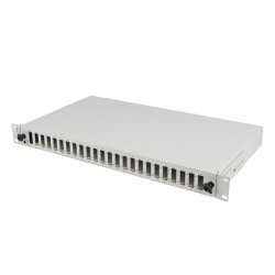 RACKMOUNT 19" 1U FIBER PATCH PANEL LANBERG 24XSC DUPLEX / 24XLC QUAD GREY + ACCESSORIES