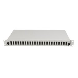 RACKMOUNT 19" 1U FIBER PATCH PANEL LANBERG 24XSC DUPLEX / 24XLC QUAD GREY + ACCESSORIES