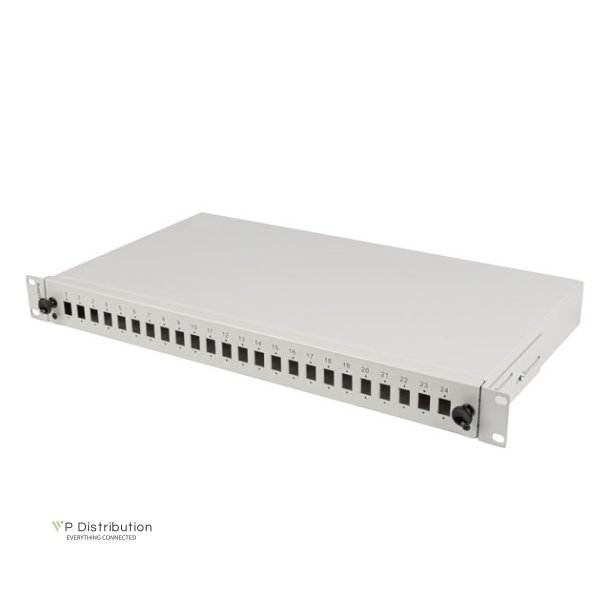 RACKMOUNT 19" 1U FIBER PATCH PANEL LANBERG 24XSC SIMPLEX/24XLC DUPLEX + ACCESSORIES