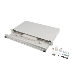 RACKMOUNT 19" 1U FIBER PATCH PANEL LANBERG 24XSC SIMPLEX/24XLC DUPLEX + ACCESSORIES