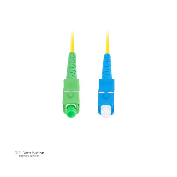 FIBER OPTIC PATCHCORD SM SC/APC-SC/UPC SIMPLEX 1M LSZH G657A1 3.0MM YELLOW LANBERG