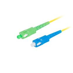 FIBER OPTIC PATCHCORD SM SC/APC-SC/UPC SIMPLEX 2M LSZH G657A1 3.0MM YELLOW LANBERG