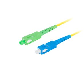 FIBER OPTIC PATCHCORD SM SC/APC-SC/UPC SIMPLEX 2M LSZH G657A1 3.0MM YELLOW LANBERG