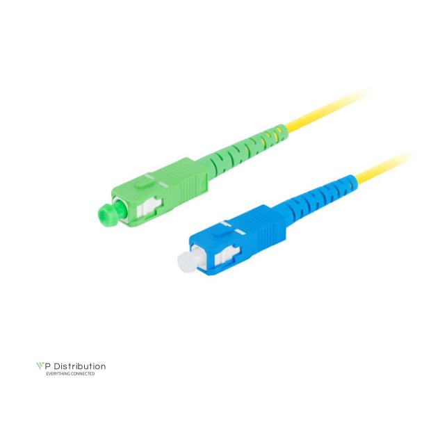 FIBER OPTIC PATCHCORD SM SC/APC-SC/UPC SIMPLEX 2M LSZH G657A1 3.0MM YELLOW LANBERG