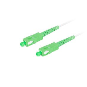 FIBER OPTIC PATCHCORD SM SC/APC-SC/APC SIMPLEX 5M LSZH G657B3 3.0MM WHITE LANBERG