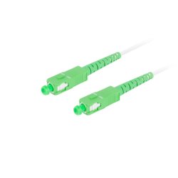 FIBER OPTIC PATCHCORD SM SC/APC-SC/APC SIMPLEX 25M LSZH G657A2 3.0MM WHITE LANBERG