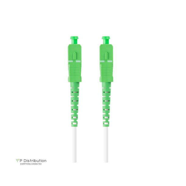 FIBER OPTIC PATCHCORD SM SC/APC-SC/APC SIMPLEX 30M LSZH G657A2 3.0MM WHITE LANBERG
