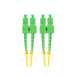 FIBER OPTIC PATCHCORD SM SC/APC-SC/APC DUPLEX 2M LSZH G657A1 3.0MM YELLOW LANBERG