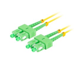 FIBER OPTIC PATCHCORD SM SC/APC-SC/APC DUPLEX 2M LSZH G657A1 3.0MM YELLOW LANBERG