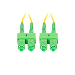FIBER OPTIC PATCHCORD SM SC/APC-SC/APC DUPLEX 15M LSZH G657A1 3.0MM YELLOW LANBERG