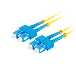 FIBER OPTIC PATCHCORD SM SC/UPC-SC/UPC DUPLEX 10M LSZH G657A1 3.0MM YELLOW LANBERG