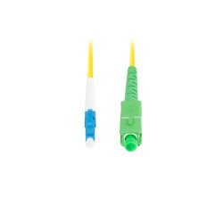 FIBER OPTIC PATCHCORD SM LC/UPC-SC/APC SIMPLEX 2M LSZH G657A1 3.0MM YELLOW LANBERG