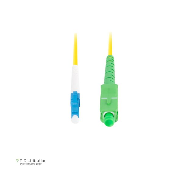 FIBER OPTIC PATCHCORD SM LC/UPC-SC/APC SIMPLEX 2M LSZH G657A1 3.0MM YELLOW LANBERG