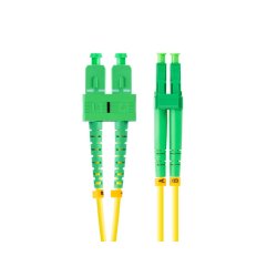 FIBER OPTIC PATCHCORD SM SC/APC-LC/APC DUPLEX 2M LSZH G657A1 3.0MM YELLOW LANBERG