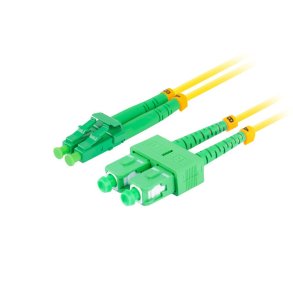 FIBER OPTIC PATCHCORD SM SC/APC-LC/APC DUPLEX 2M LSZH G657A1 3.0MM YELLOW LANBERG