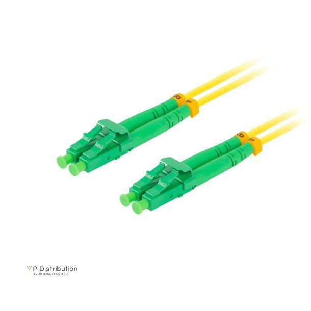 FIBER OPTIC PATCHCORD SM LC/APC-LC/APC DUPLEX 5M LSZH G657A1 3.0MM YELLOW LANBERG