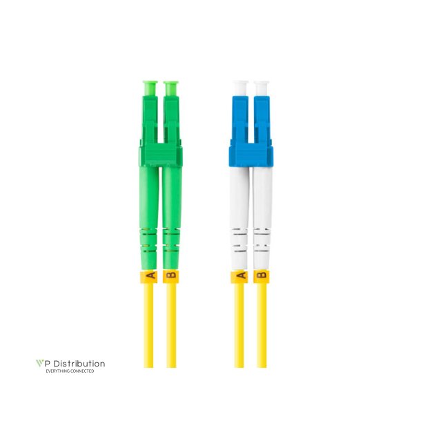 FIBER OPTIC PATCHCORD SM LC/APC-LC/UPC DUPLEX 2M LSZH G657A1 3.0MM YELLOW LANBERG