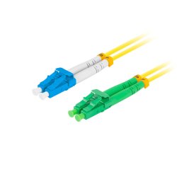 FIBER OPTIC PATCHCORD SM LC/APC-LC/UPC DUPLEX 2M LSZH G657A1 3.0MM YELLOW LANBERG
